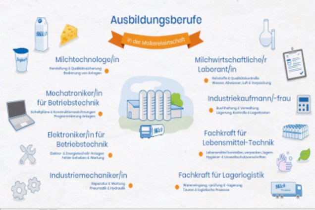 Übersicht über die Berufe in der Molkerei